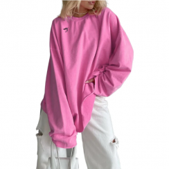 2 Pks Long Sleeve Oversized T Shirt For Woman